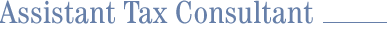 Assistant Tax Consultant